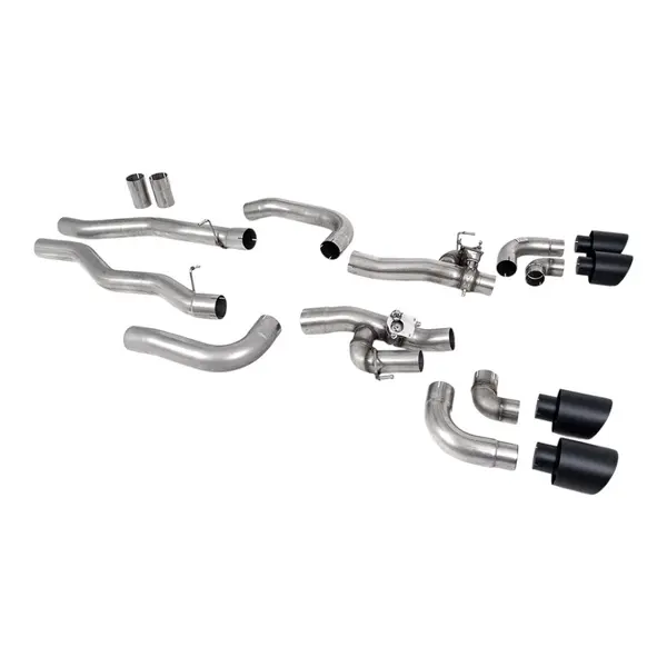 MILLTEK SSXBM1186 Filter-Back Exhaust, 3.15" (Cerakote Black GT-115 Trims) for BMW M8