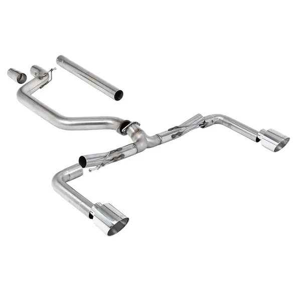 MILLTEK SSXVW678 Filter-Back Exhaust, 3.15" (Polished GT-115 Trims) for VW Golf GTI