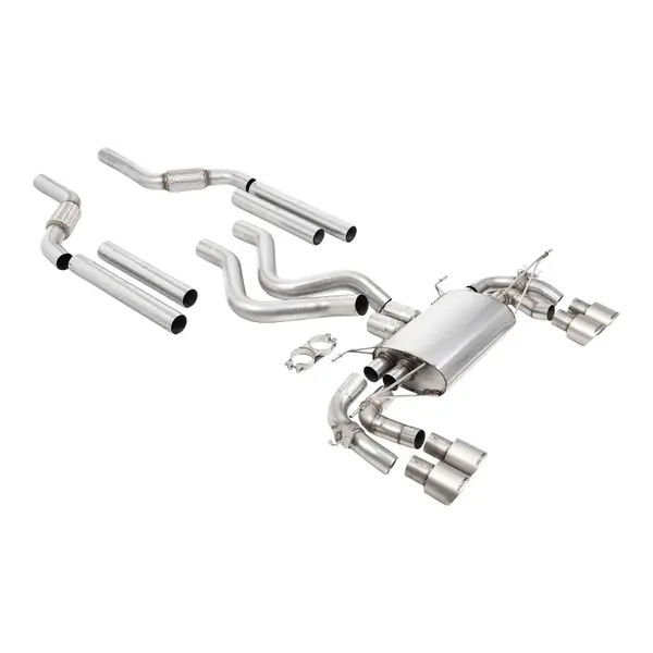 MILLTEK SSXLR265 Filter-Back Exhaust, 3.15'' (Quad GT-100 Brushed Titanium Tips) for LAND ROVER Defender 110 OCTA (P635) 2025-