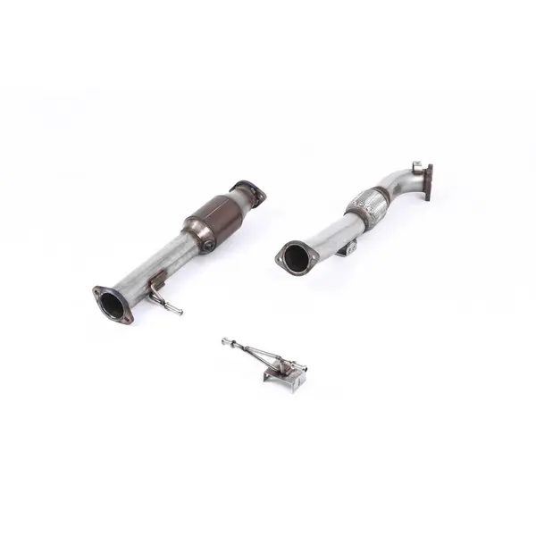 MILLTEK SSXFD082 Large Bore Downpipe and Hi-Flow Sports Cat ECA FORD Focus MK2 RS 2.5T 305PS