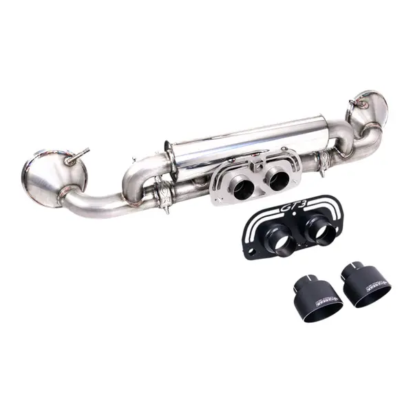 MILLTEK SSXPO173 Rear Silencer, 2.76" (Cerakote Black GT-100 Trims) for PORSCHE 911 GT3 (992) 2021-