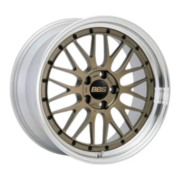 BBS LM508MGL-SLD Forged Aluminum 2-Piece Wheel LM LM508 17x8 ET40 5x120 CB72.5, Matte Gold Disk and Silver Diamond-Cut Rim (MGL-SLD)