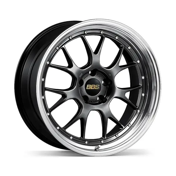 BBS LM302DB-BKBD Forged Aluminum 2-Piece Wheel LM-R LM30219x8.5 ET43 5x114.3 PFS, Diamond Black Disk and Black Bright Diamond-cut Rim (DB-BKBD)