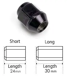 BBS P5623065 Hollow nut short M12x1.25 black