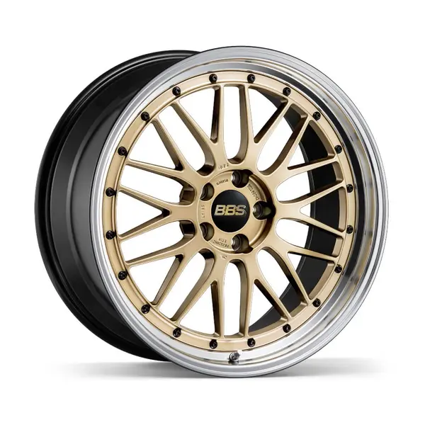 BBS LM400GL-BKBD LM Forged aluminum 2-piece wheel 19x8.5 ET43 5x112 CB66.5 Gold disk and Black Bright Diamond-cut rim (GL-BKBD)
