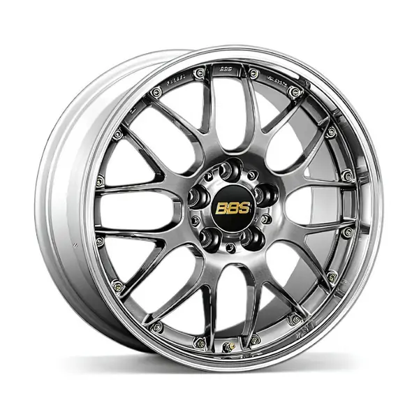 BBS RS910DB-SLD RS-GT Forged aluminum 2-piece wheel 18x8 ET35 5x112 PFS Diamond Black disk and Silver Diamond-cut rim (DB-SLD)