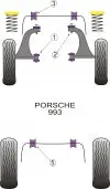 POWERFLEX PFF57-101 x2 Front Wishbone Inner Bushing(Rear)PORSCHE 964 Carrera