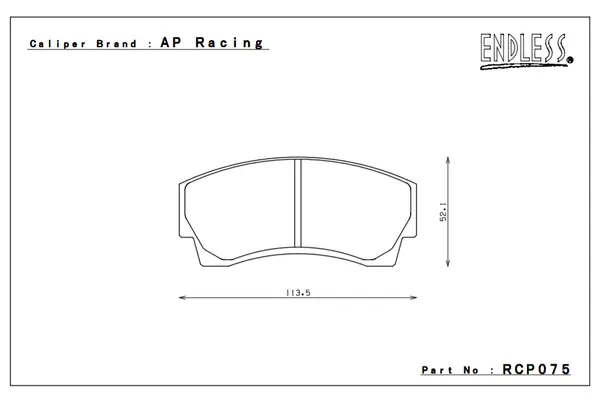 ENDLESS RCP075CCRG Brake pads AP CP5100/5120