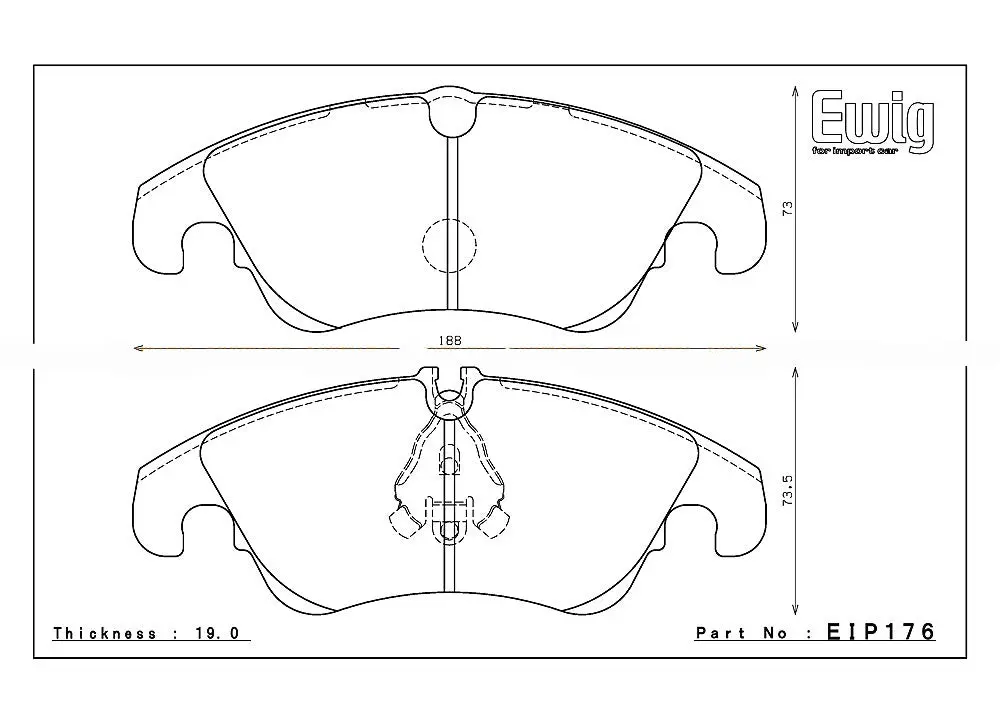 ENDLESS EIP176MX72Front brake pads AUDI A4/S4 (B8)/S5