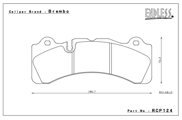 ENDLESS RCP124CCRg Brake pads BREMBO Caliper Kit Type R