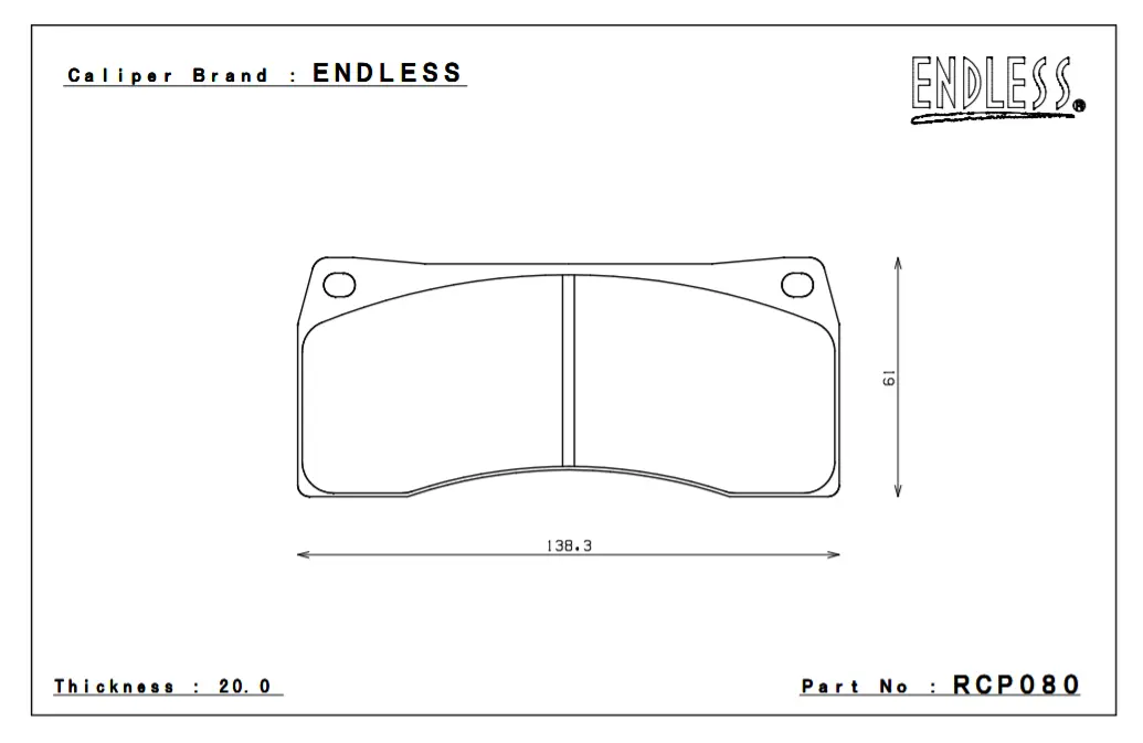 ENDLESS RCP080CCRg Brake pads ENDLESS Racing6