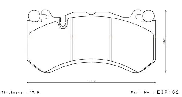 ENDLESS EIP162ME20 Front brake pads AUDI RS6(C6)/MERCEDES-Benz E63/E63/CLS63/SL55/SL63/SL65