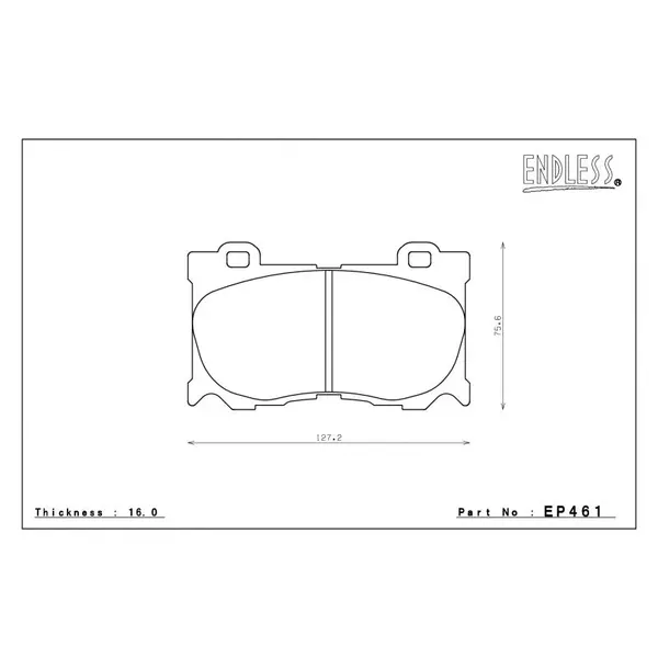 ENDLESS EP461MX72 Front brake pads INFINITI G37/M37/FX37/FX50/NISSAN 370Z (Akebono)