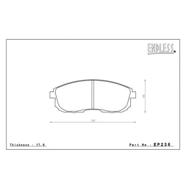 ENDLESS EP236ME20 Front brake pads NISSAN 350Z/ALTIMA/180SX RPS13 Turbo/SILVIA PS13 TURB