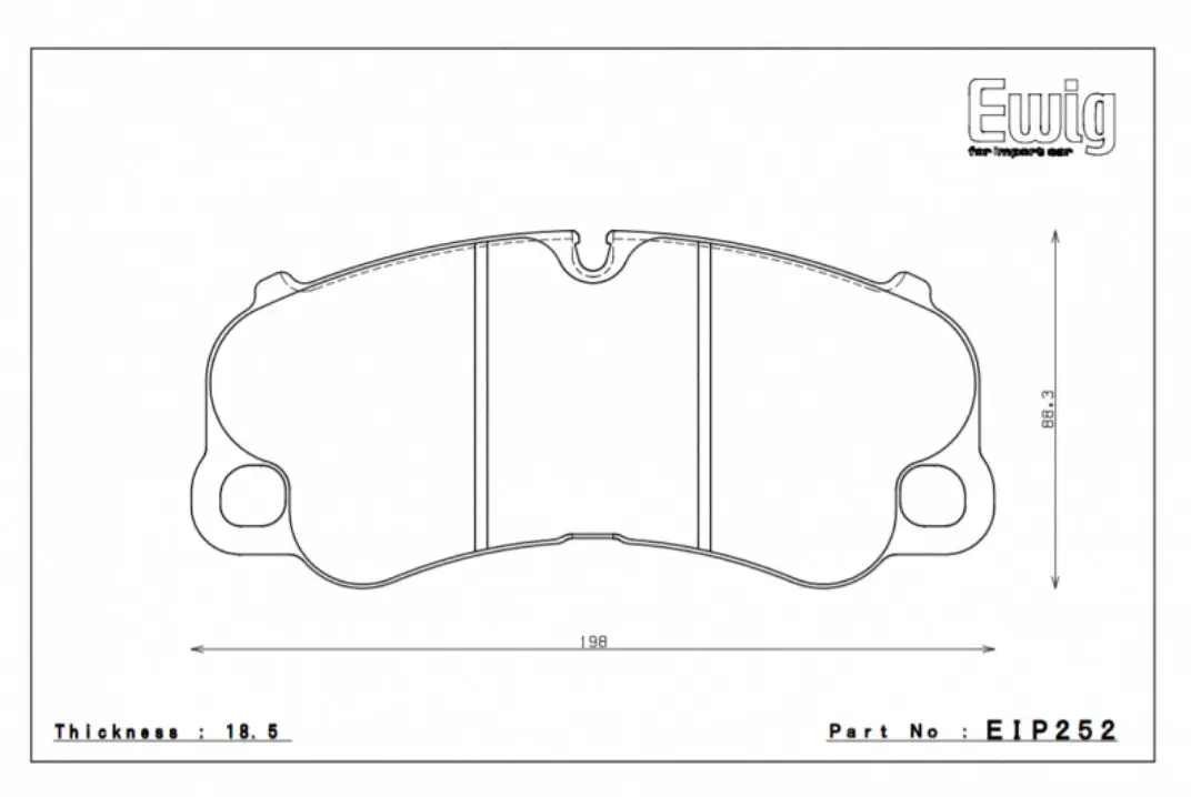 ENDLESS EIP252ME20 Front brake pads PORSCHE 991 GT3 PCCB