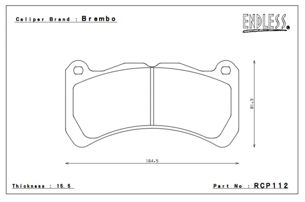 ENDLESS RCP112CCRg Front brake pads SUBARU WRX STI 2018 +/RA-R