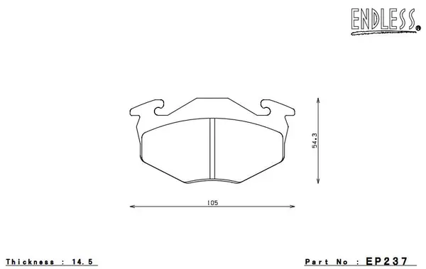 ENDLESS EP237MX72 Front brake pads SUZUKI ALTO CM22S 4WD/DOHC Turbo/Type3
