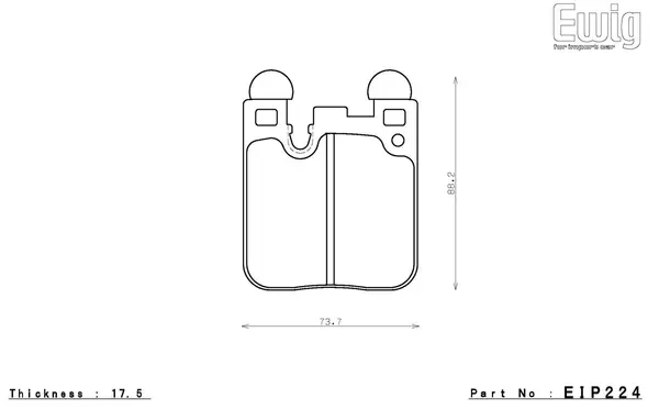 ENDLESS EIP224MX72 Rear brake pads for BMW M2 (F87)/M3 (F80)/M4