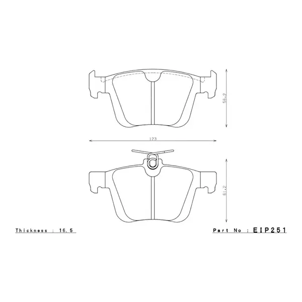 ENDLESS EIP251MX72 Rear Brake Pads for VW Golf GTI Clubsport / Golf R