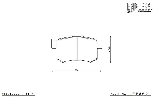 ENDLESS EP322MX72 Rear brake pads HONDA CIVIC Si/CR-V/PRELUDE/ELEMENT/ISUZU AMIGO/AXIOM