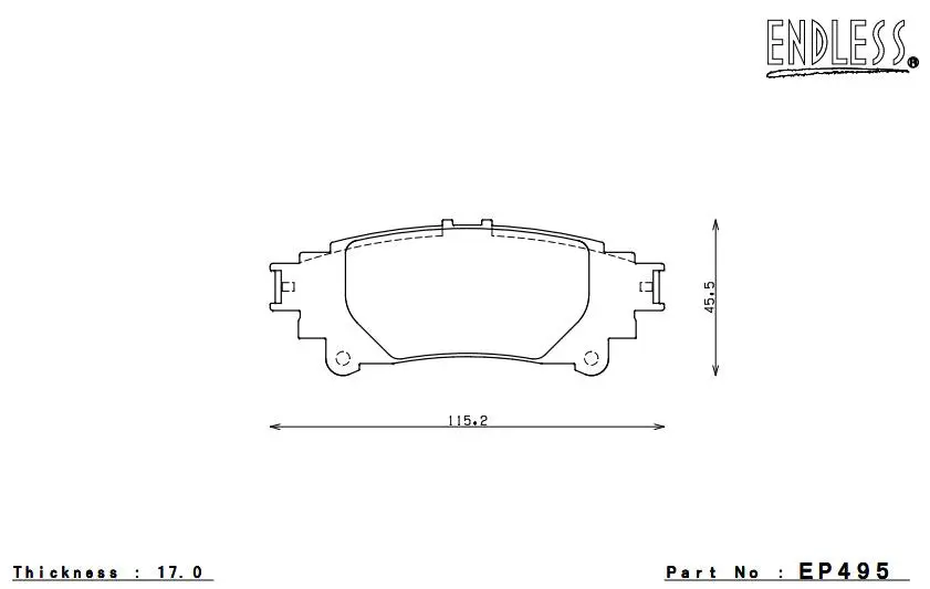 ENDLESS EP495CCRg Rear brake pads LEXUS IS250