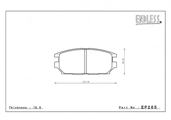 ENDLESS EP265CCRG Rear brake pads MITSUBISHI LANCER EVO V-IX