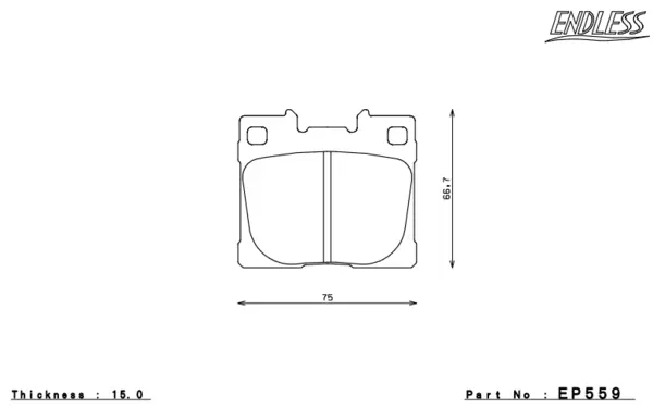 ENDLESS EP559SSS Rear brake pads TOYOTA GR Yaris GXPA16 RC/RZ
