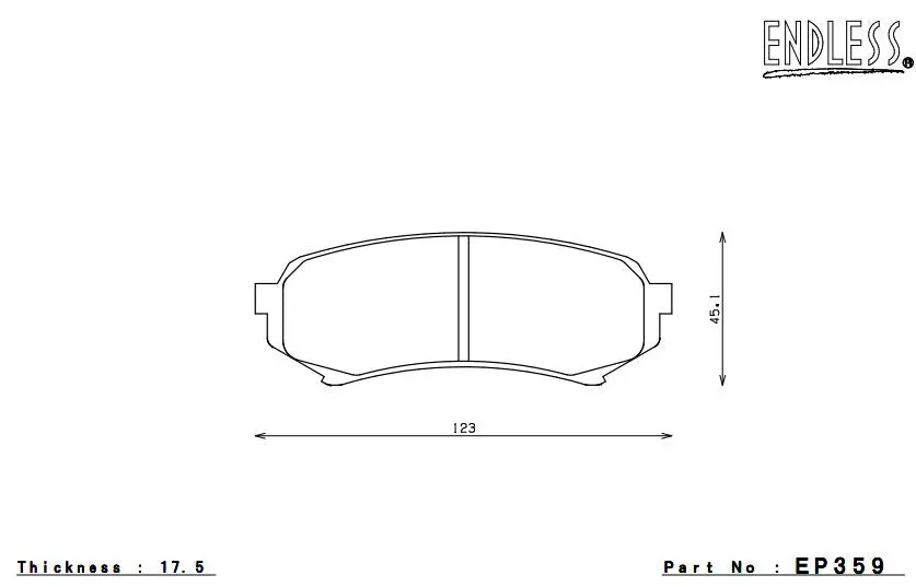 ENDLESS EP359MX72 Rear brake pads TOYOTA LAND CRUISER 100 HDJ101K/UZJ100W