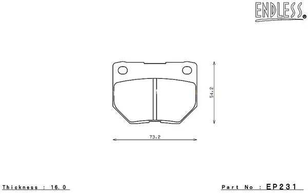 ENDLESS EP231MA45B TRear brake pads SUBARU IMPREZA WRX (GDA)/NISSAN S13/S14