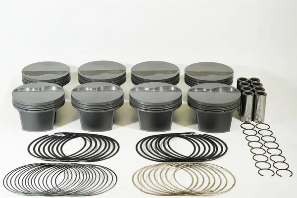 MAHLE 197815365T Piston Kit Flat Top (351cid 4.065 x 1.625CH, 3.385stroke, 6.000rod, 0.984pin, -10.2cc, 502g, 9.1CR, 4032) for OLDSMOBILE Small Block