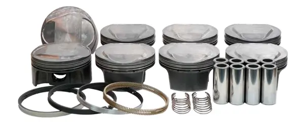 MAHLE 930276047T Piston Kit with TBC (350cid 3.947 x 1.205CH, 3.579stroke, 6.242rod, 0.927pin, 10.2cc, 448g, 10.9CR, 2618) for MOPAR Hemi 5.7L