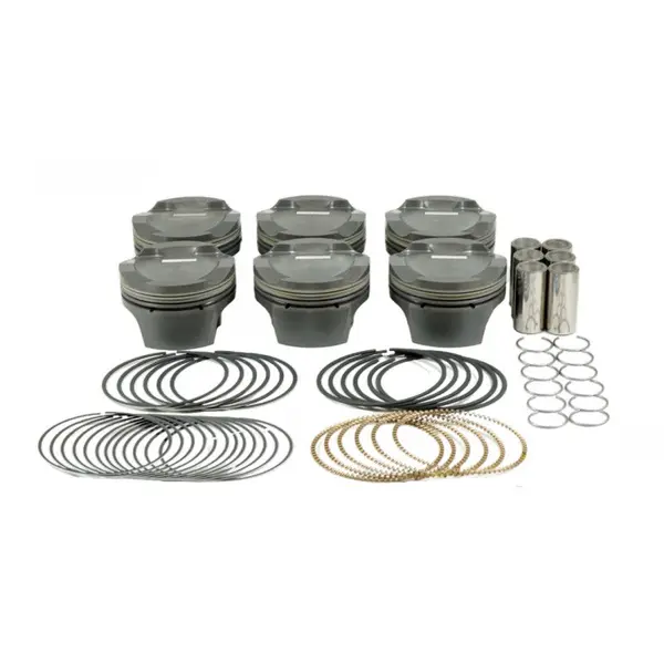 MAHLE 197841309T Piston Kit with TBC (84.00mm x 31.7mm CH, 89.6mm stroke, 145.05mm rod, 22mm pin, -21.5cc, 308g, 9.5CR, 2618) for BMW M54B30 3.0L