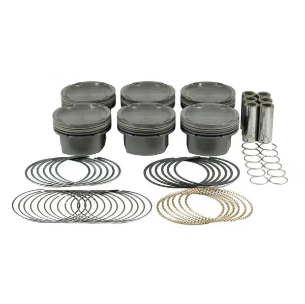 MAHLE 930024409T Piston Kit with TBC (86.60mm x 31mm CH, 89.6mm stroke, 135mm rod, 22mm pin, -11.0cc, 324g, 11.2CR, 4032) for BMW M3 (E36) S52B32 3.2L