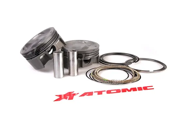 MAHLE 930285117 Pistons kit 99.50mm x 30.7mm CH, 79.0mm stroke,130.5mm rod,23mm pin,-19.3cc,409g,8.5CR, 2618 SUBARU WRX 2.5L STI, FORESTER, LEGACY