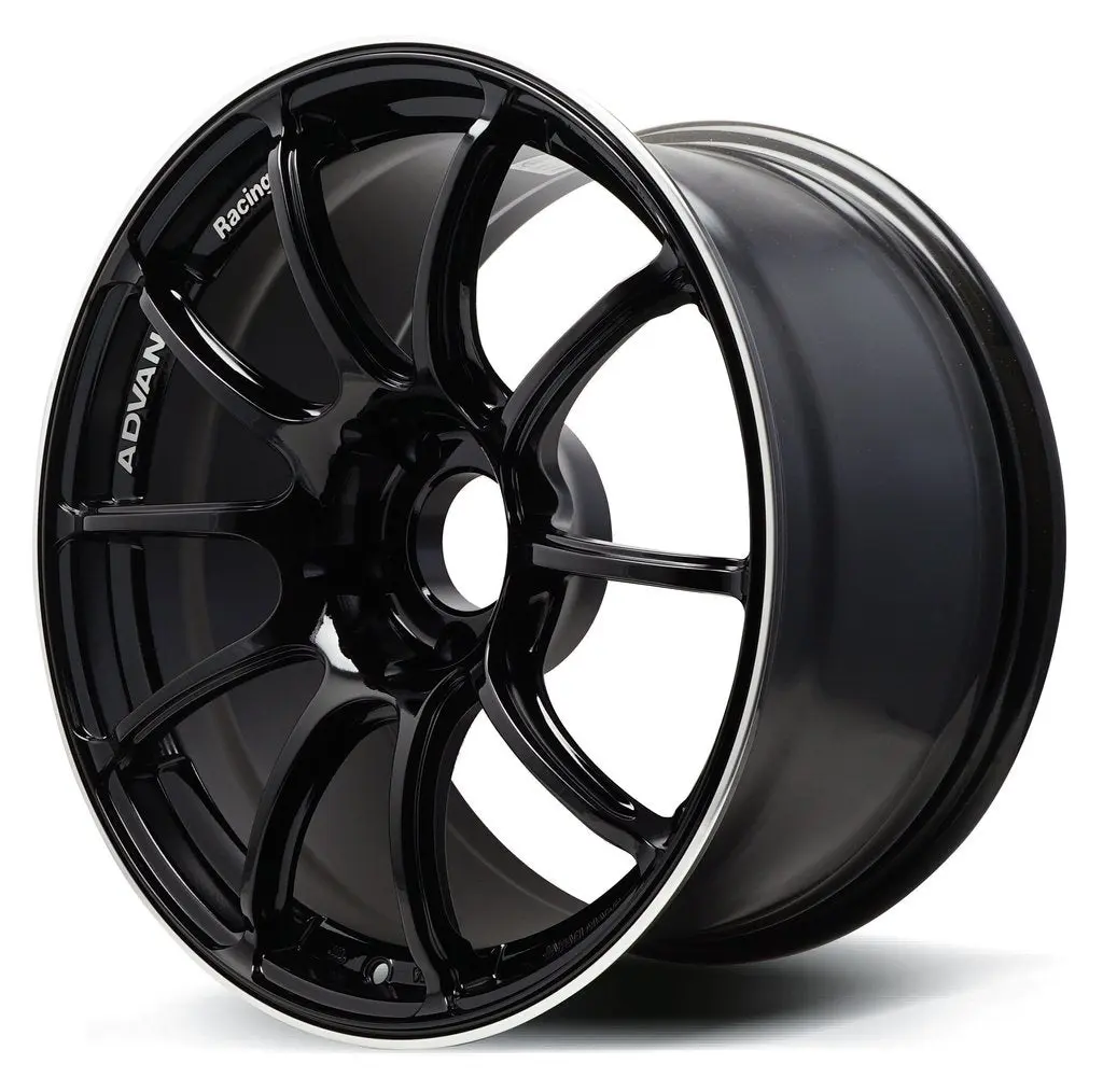 ADVAN YAZ8G48DB Wheel V1836 RZII 18X8.0 ET48 5-100 RACING GLOSS BLACK & RING