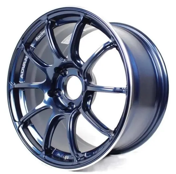 ADVAN YAZ5A45AE Wheel V2151 RZII 15X5.0 ET45 4-100 RACING INDIGO BLUE & RING