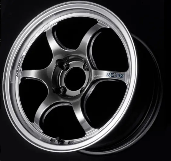 ADVAN YAT8G44EHB Wheel V2398 RG-D2 18X8.0 ET44 5-114.3 MACHINING & RACING HYPER BLACK