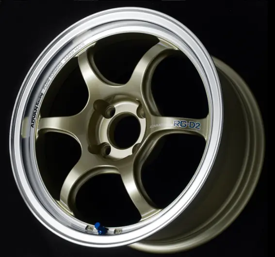 ADVAN YAT5E30ACG Wheel V2792 RG-D2 15X7.0 ET30 4-100 MACHINING & CHAMPAGNE GOLD