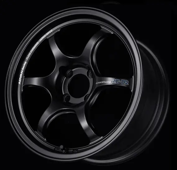 ADVAN YAT6D45ASB Wheel V2820 RG-D2 16X6.5 ET45 4-100 SEMI GLOSS BLACK