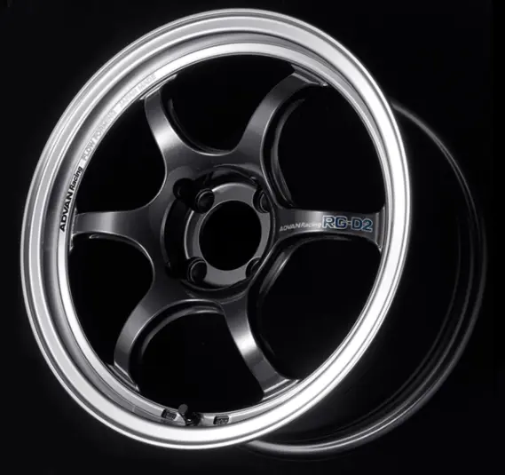 ADVAN YAT6G48DBG Wheel V2854 RG-D2 16X8.0 ET48 5-100 MACHINING & BLACK GUNMETALLIC