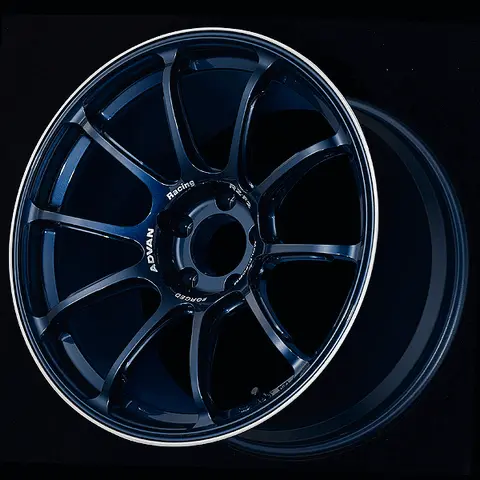 ADVAN YA28J29EDR Wheel V3328 RZ-F2 18X9,5 +29 5-114,3 Racing titanium blue and ring