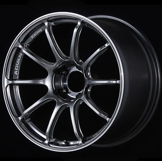 ADVAN YA38G48DHBR Wheel V3721 RSIII 18X8.0 ET48 5-100 RACING HYPER BLACK & RING