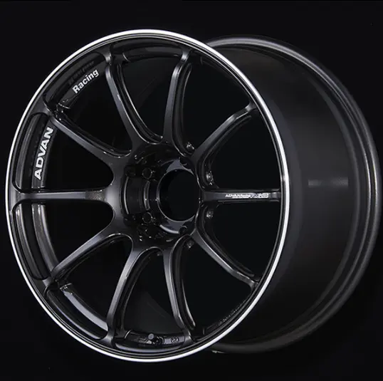 ADVAN YA38G37DBGR Wheel V3727 RSIII 18X8.0 ET37 5-100 BLACK GUNMETALLIC & RING