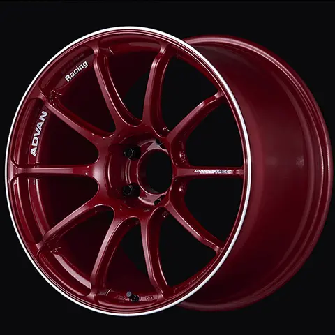 ADVAN YA38J45DCRR Wheel V3824 RSIII 18X9,5 +45 5-100 Racing Candy red and ring