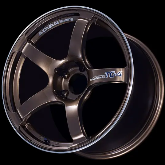 ADVAN YAD7G45DUAR Wheel V4050 TC4 17X8.0 ET45 5-100 UMBER BRONZE METALLIC & RING