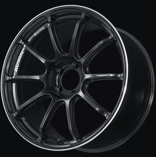 ADVAN YA39H45EBGR Wheel V4258 RSIII 19X8.5 ET45 5-114.3 BLACK GUNMETALLIC & RING