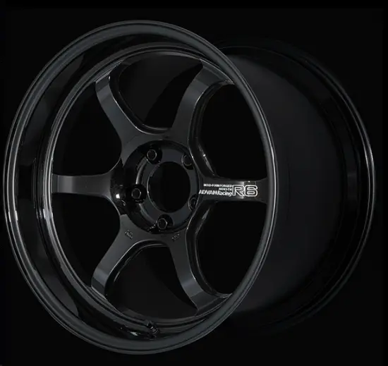 ADVAN YA68G45WTB Wheel V4425 R6 18X8.0 ET45 5-120 RACING TITANIUM BLACK