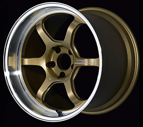 ADVAN YA68M15EMBZ Wheel V4542 R6 18X11.0 ET15 5-114.3 MACHINING & RACING BRASS GOLD