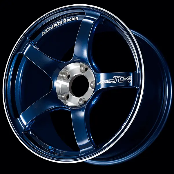 ADVAN YADS6E35EEF Wheel V5637 TC-4 SE 16X7.0 +35 5-114.3 Racing indigo blue and diamond cut