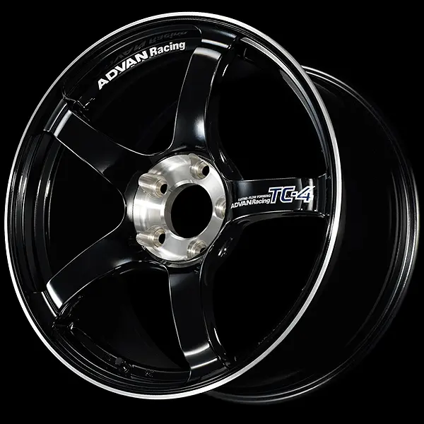 ADVAN YADS8J35EBF Wheel V5749 TC-4 SE 18X9.5 +35 5-114.3 Racing gloss black and diamond cut